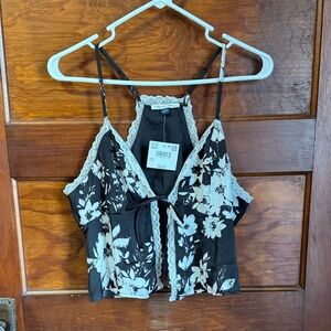 American Eagle Outfitters Black Floral Camisole
